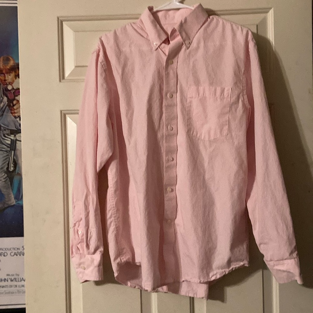 Izod Pink small gingham check button down